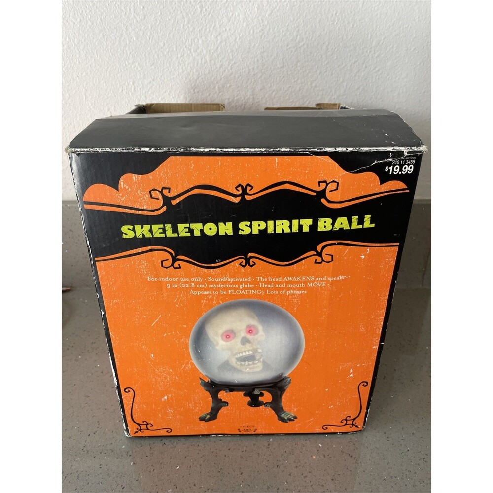 Gemmy Halloween Spirit Ball Skull Animated Talking Light Up (2005) Parts Only